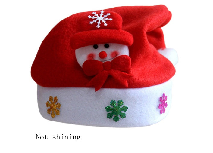 Holiday Christmas LED Hat – Cartoon Non-Woven Glow Headwear