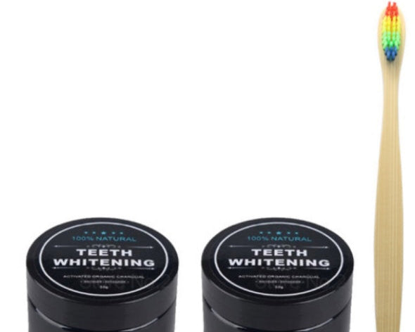 Organic Charcoal Teeth Whitening Powder | Natural Stain Removal & Oral Care