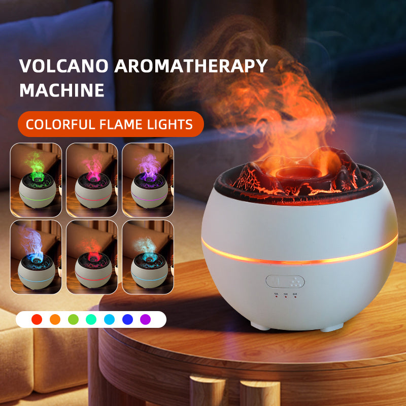 Ultrasonic Flame Humidifier – Essential Oil Diffuser for Home & Workspace
