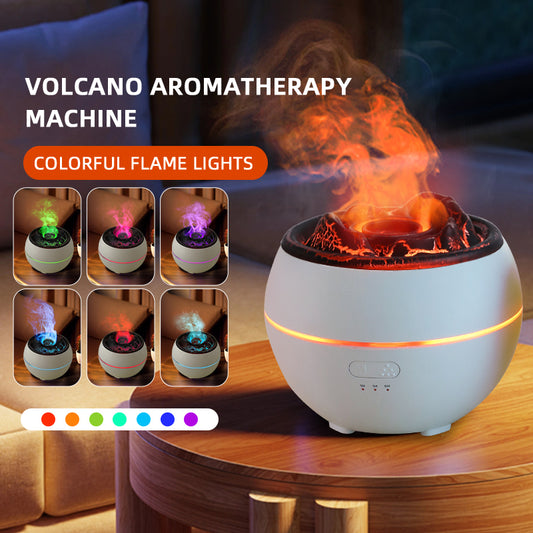 Ultrasonic Flame Humidifier – Essential Oil Diffuser for Home & Workspace
