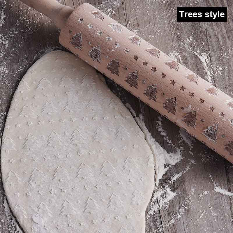 Make Festive Cookies with Christmas Embossed Rolling Pin