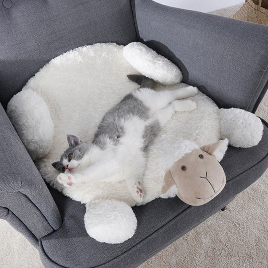 Adorable Sheep Floor Mat – Soft Warm Pad for Pets & Home Decor