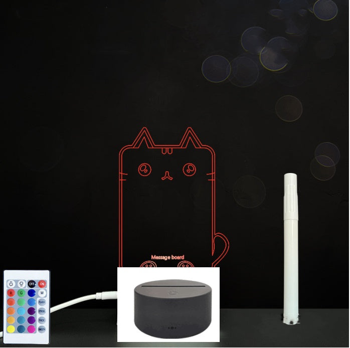 Glow Writing 3D Acrylic Board – LED Message Night Light for Notes, Reminders & Home Decor