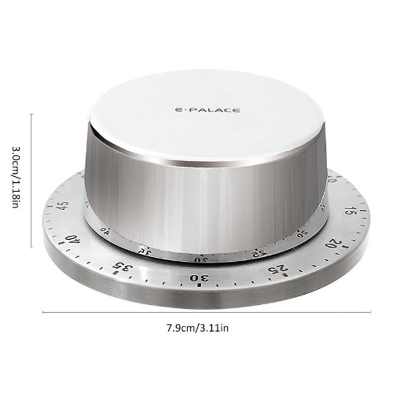 Mechanical Kitchen Timer Stainless Steel Alarm Clock – Chef Cooking Time Management Gadget