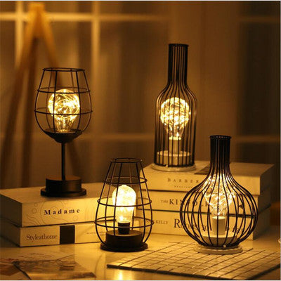 Minimalist Hollow Table Lamp – Stylish LED Night Light for Bedroom