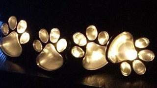 Paw Print Solar Garden Lights LED Outdoor Path Lights – Waterproof Decorative Landscape Lighting