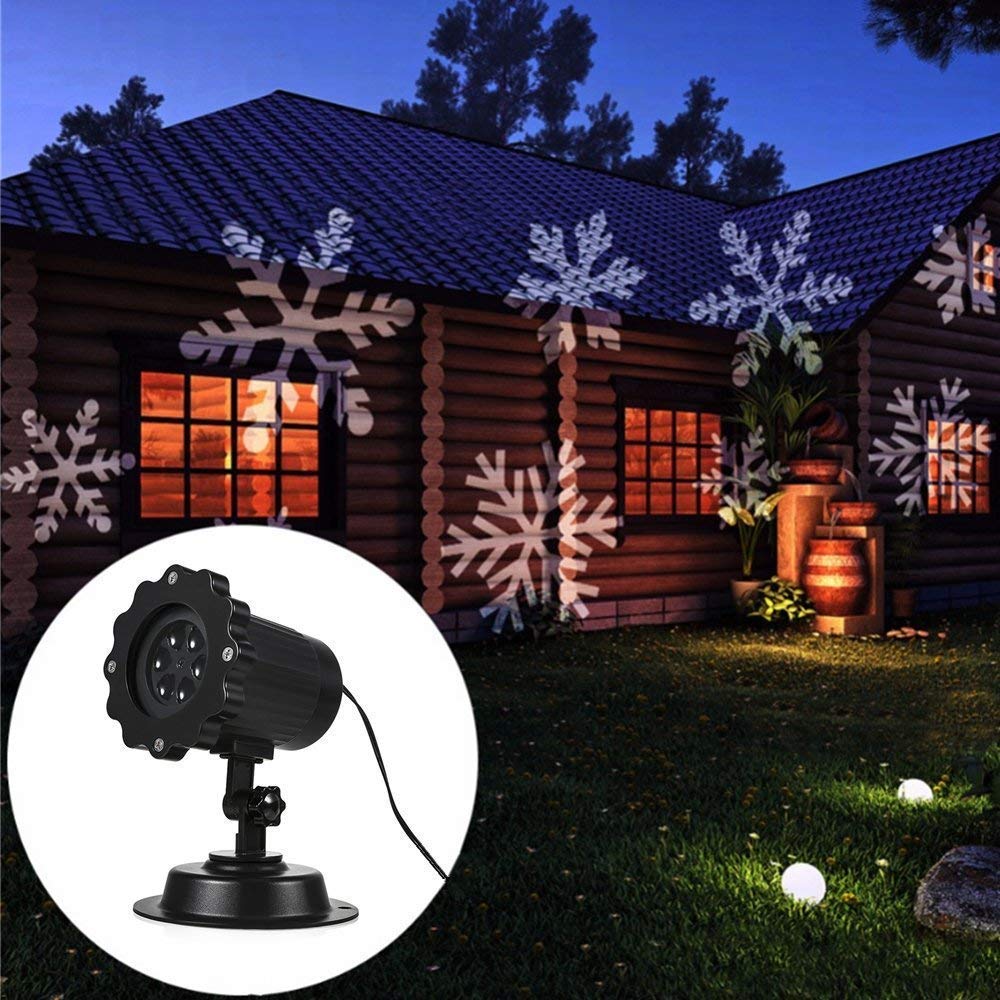 Snowflake LED Laser Projector – Moving Snowfall Light for Christmas, Party & Outdoor Decor