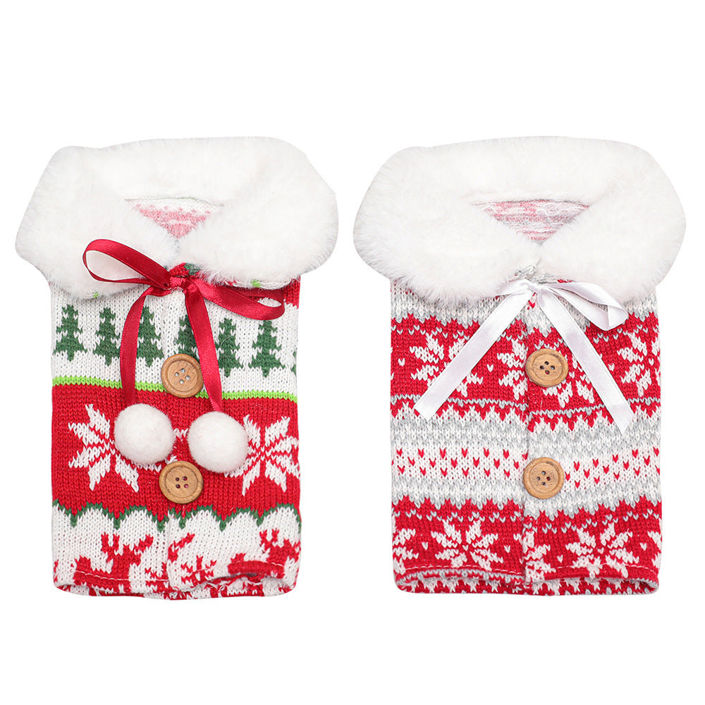 Christmas Wine Bottle Covers for Holiday Cheer