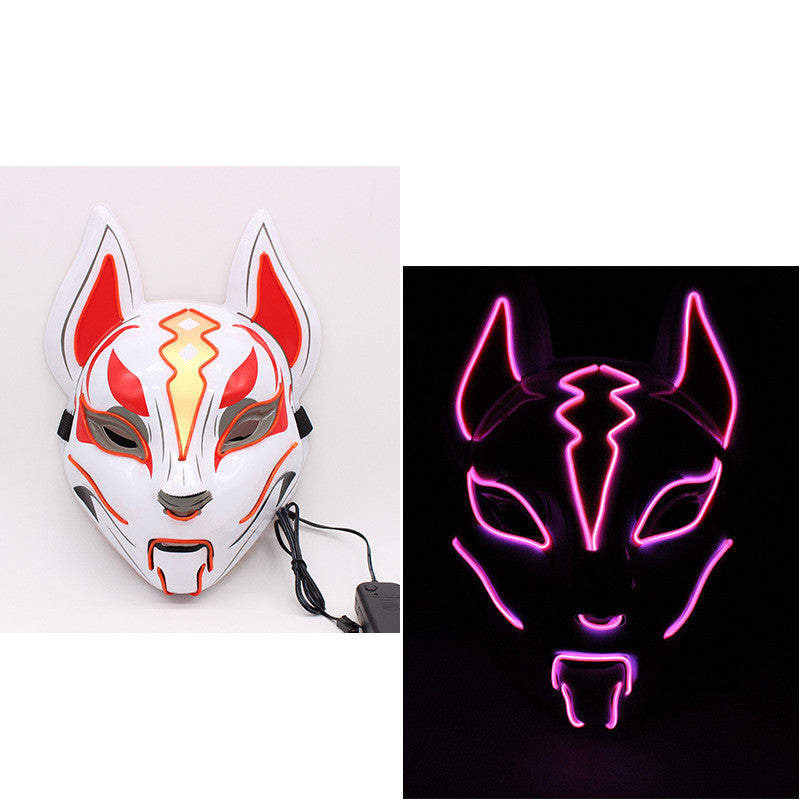 Glowing Cosplay Mask LED – Cat Face Anime Mask, Halloween Party & Bar Costume
