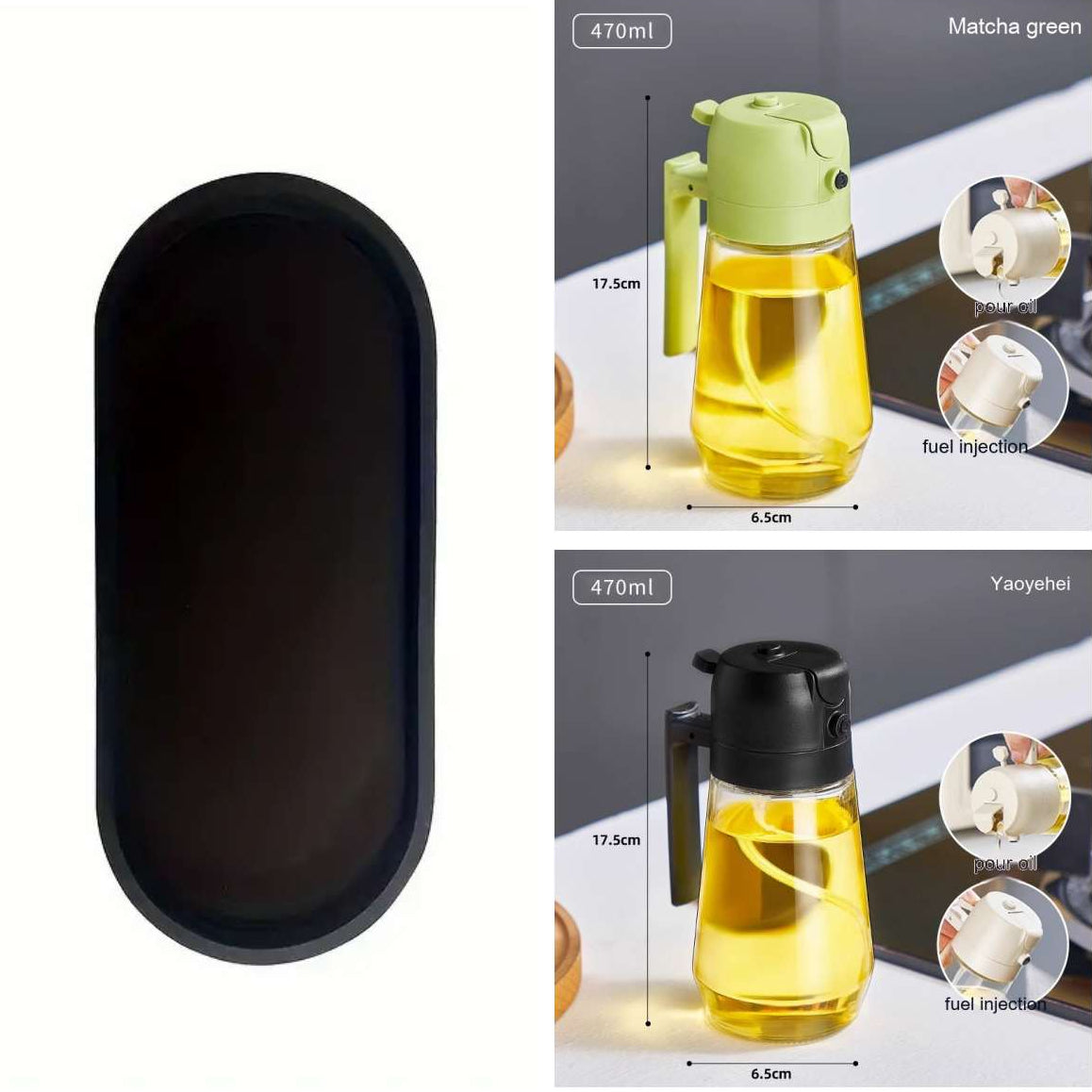 Olive Oil & Vinegar Sprayer Bottle – Kitchen Cooking & BBQ Oil Spray