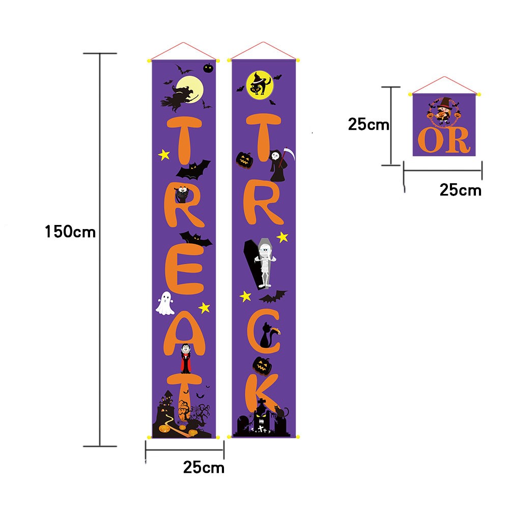 Halloween Outdoor Yard Banner Decoration – Horror Couplets Home Party Decor