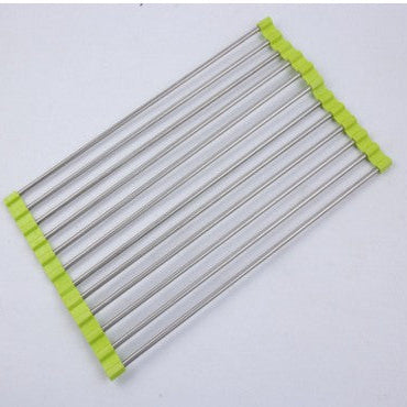 Over Sink Folding Rack Stainless Steel – Kitchen Dish Drying & Drain Organizer