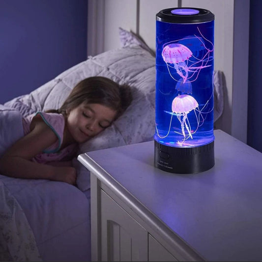 LED Jellyfish Night Lamp – USB Desk Light for Bedroom