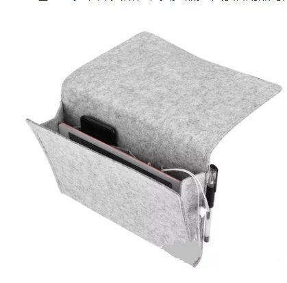Felt Bedside Storage Organizer Bag – Anti-Slip Bed Hanging Pocket for Bedroom & Sofa Storage