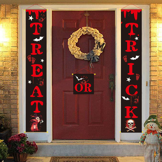 Halloween Outdoor Yard Banner Decoration – Horror Couplets Home Party Decor
