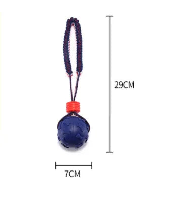 Interactive Dog Ball Toy – Rope Chew Toy for Puppy Teething, Training & Play