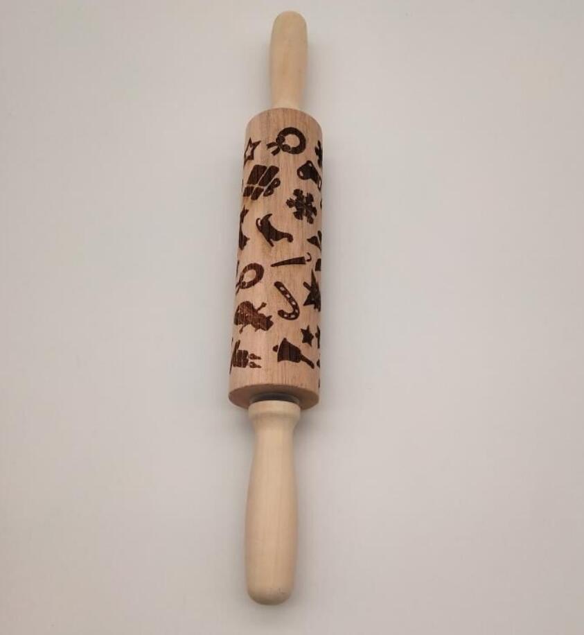 Make Festive Cookies with Christmas Embossed Rolling Pin
