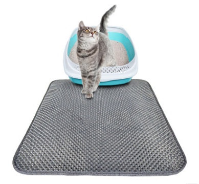 Easy Clean Cat Litter Mat – Double Layer Honeycomb Waterproof Pad for Litter Control
