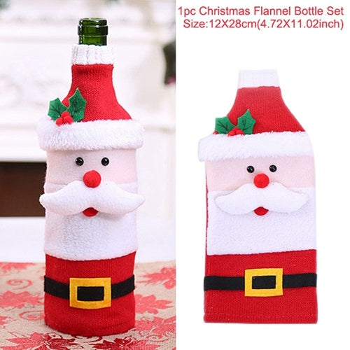 Christmas Wine Bottle Covers for Holiday Cheer
