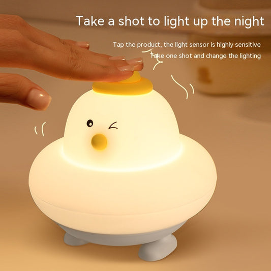 Decorative LED Silicone Night Lamp Rechargeable Soft Glow Kids Sleep & Bedroom Light
