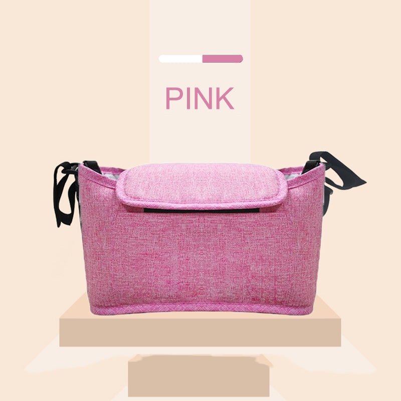 Baby Stroller Organizer Bag – Pram Storage Bag with Cup Holder for Travel & Daily Use