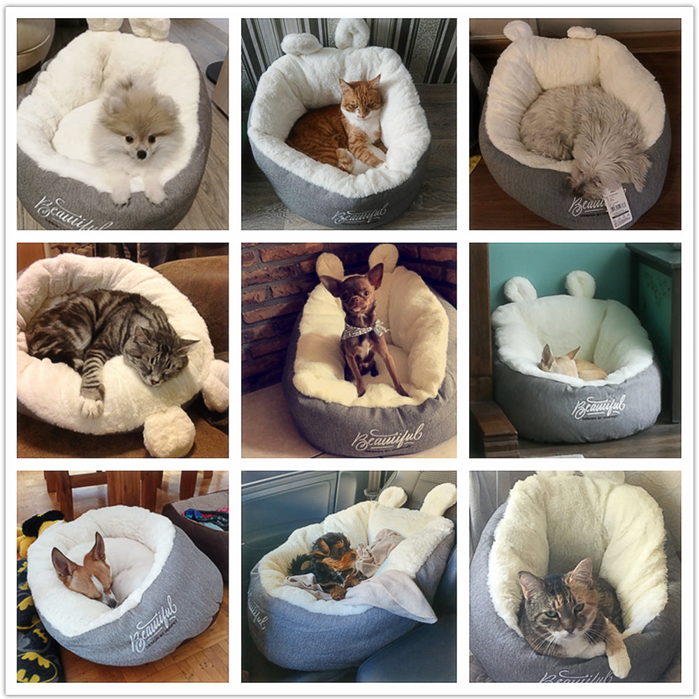 Warm Plush Dog Bed Sleeping Bag – Cozy Anti-Stress Pet Cushion