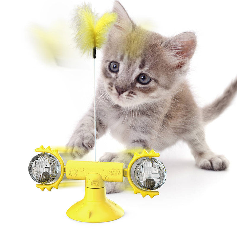 Interactive Cat Scratching Windmill – Teeth Cleaning & Play Pet Toy