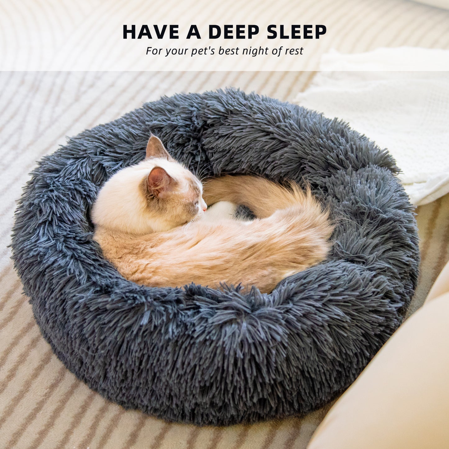 Comfort Pet Bed for Small Dogs – Premium Plush Round Puppy & Cat Nest