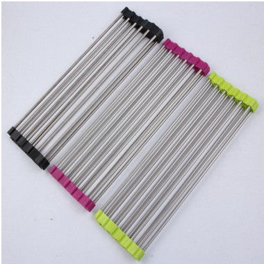 Over Sink Folding Rack Stainless Steel – Kitchen Dish Drying & Drain Organizer