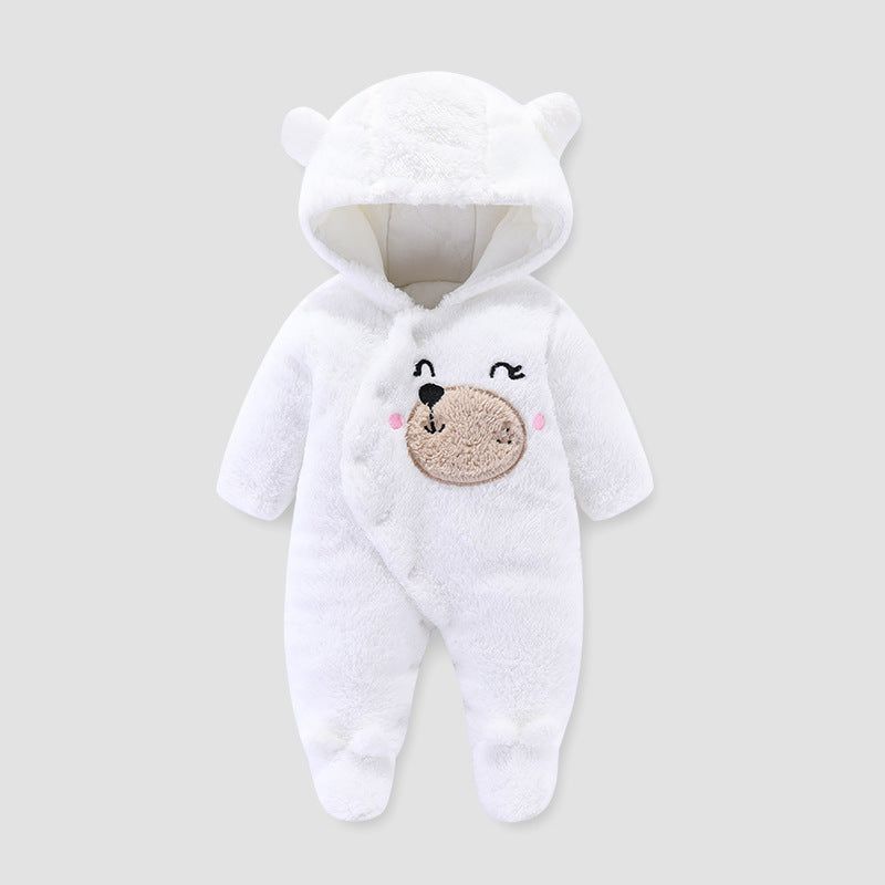 Winter Baby Jumpsuit Thickened Cotton Romper – Warm Cozy Outfit for Newborns & Kids