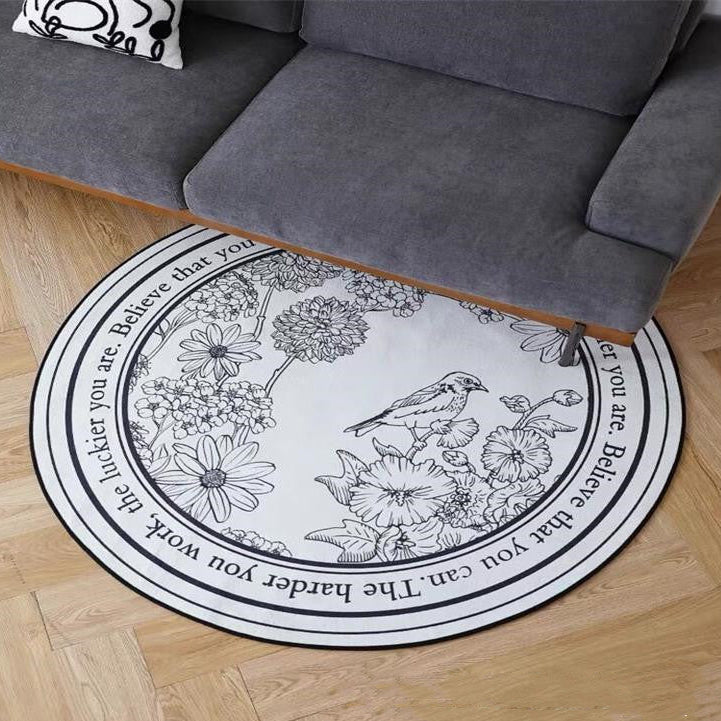 Round Area Rug for Living Room – Soft Large Floor Mat for Bedroom & Bedside