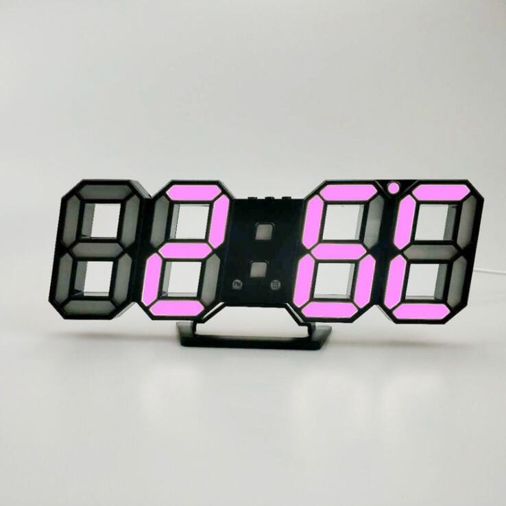 Modern 3D LED Digital Wall Clock – Minimalist Home & Office Decor