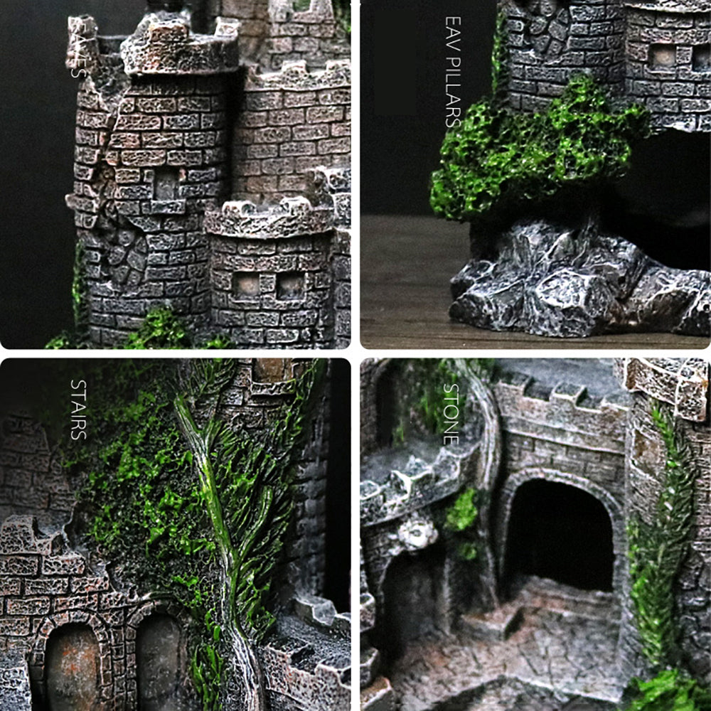 Aquarium Castle Decoration – Resin Fish Tank Ornament