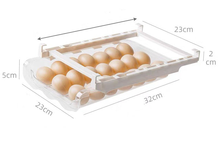 Refrigerator Storage Drawer Organizer – Adjustable Pull Out Fridge Shelf Rack