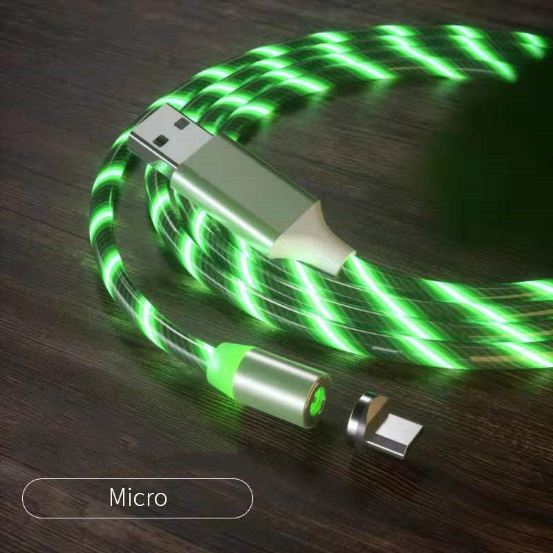 Magnetic Fast Charging Cable – LED Streamer USB Type-C & Micro USB Charger for All Devices