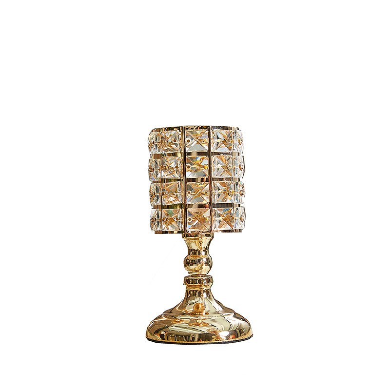 Elegant Candlelight Dinner Decor Golden Candle – Romantic Home Table Centerpiece Lighting