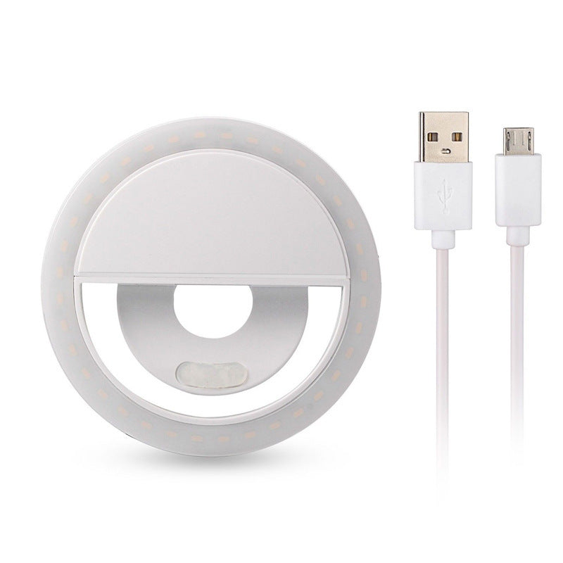 RK12 LED Selfie Ring Light – USB Rechargeable Clip-On Phone Light