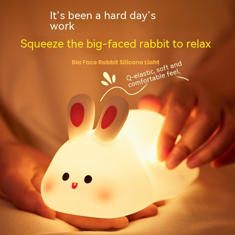 Kids LED Night Light – Touch Sensor Cute Rabbit Bedside Lamp