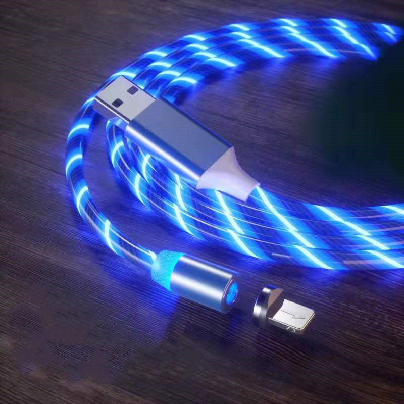 Magnetic Fast Charging Cable – LED Streamer USB Type-C & Micro USB Charger for All Devices