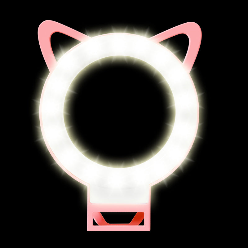 LED Selfie Ring Light Clip – USB Rechargeable Phone Light