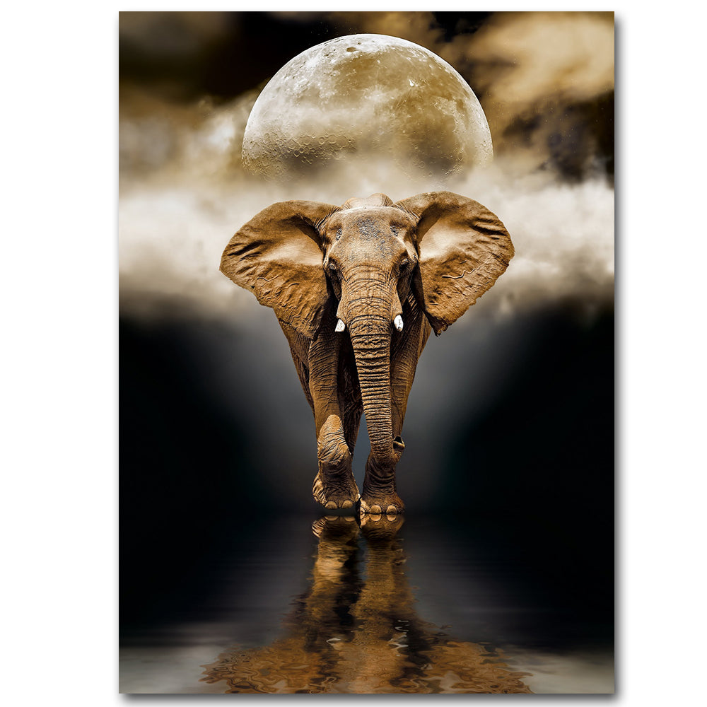 Elephant Canvas Wall Art – Creative Home Decor Painting for Living Room & Bedroom