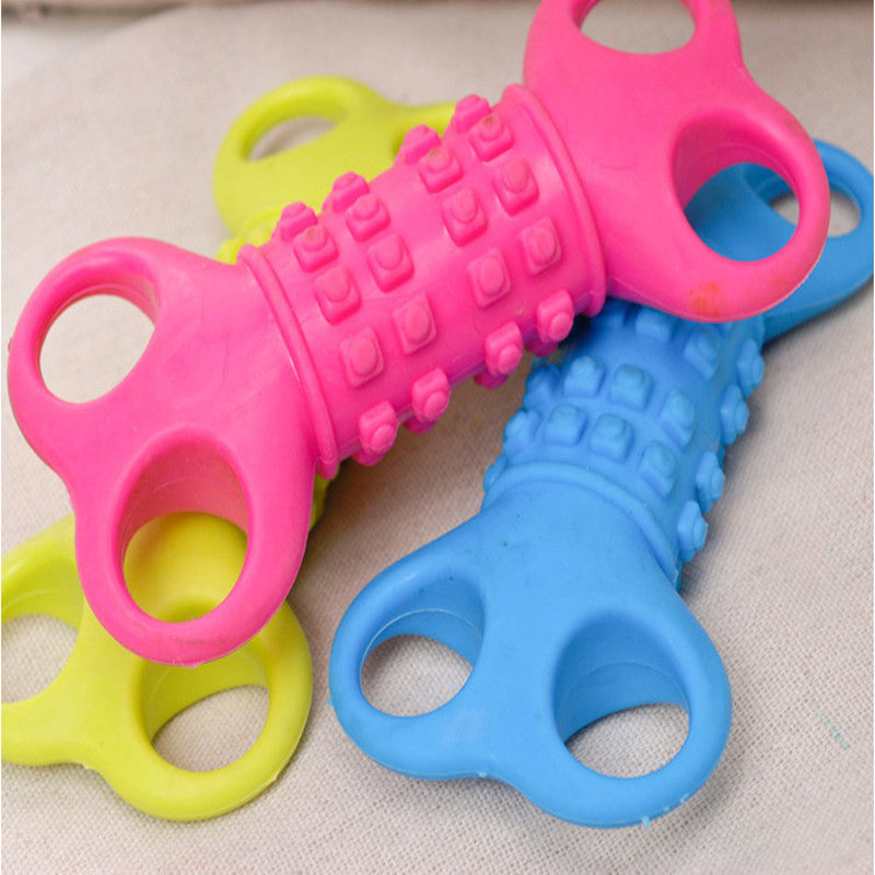 Durable Silicone Dog Bone Toy – Interactive Chew Toy for Puppies & Small Dogs
