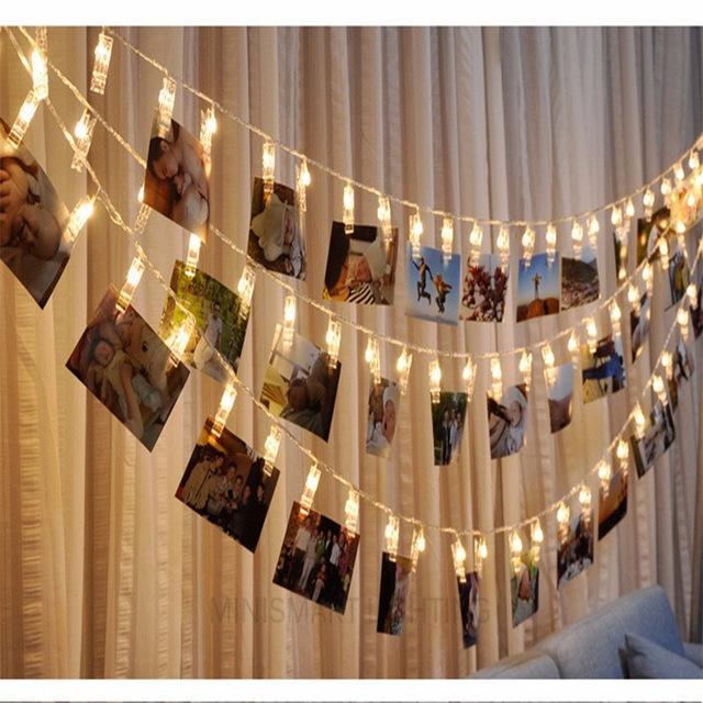 Photo Clip LED String Lights – Fairy Lights for Aesthetic Room Decor, Dorm & Bedroom Wall