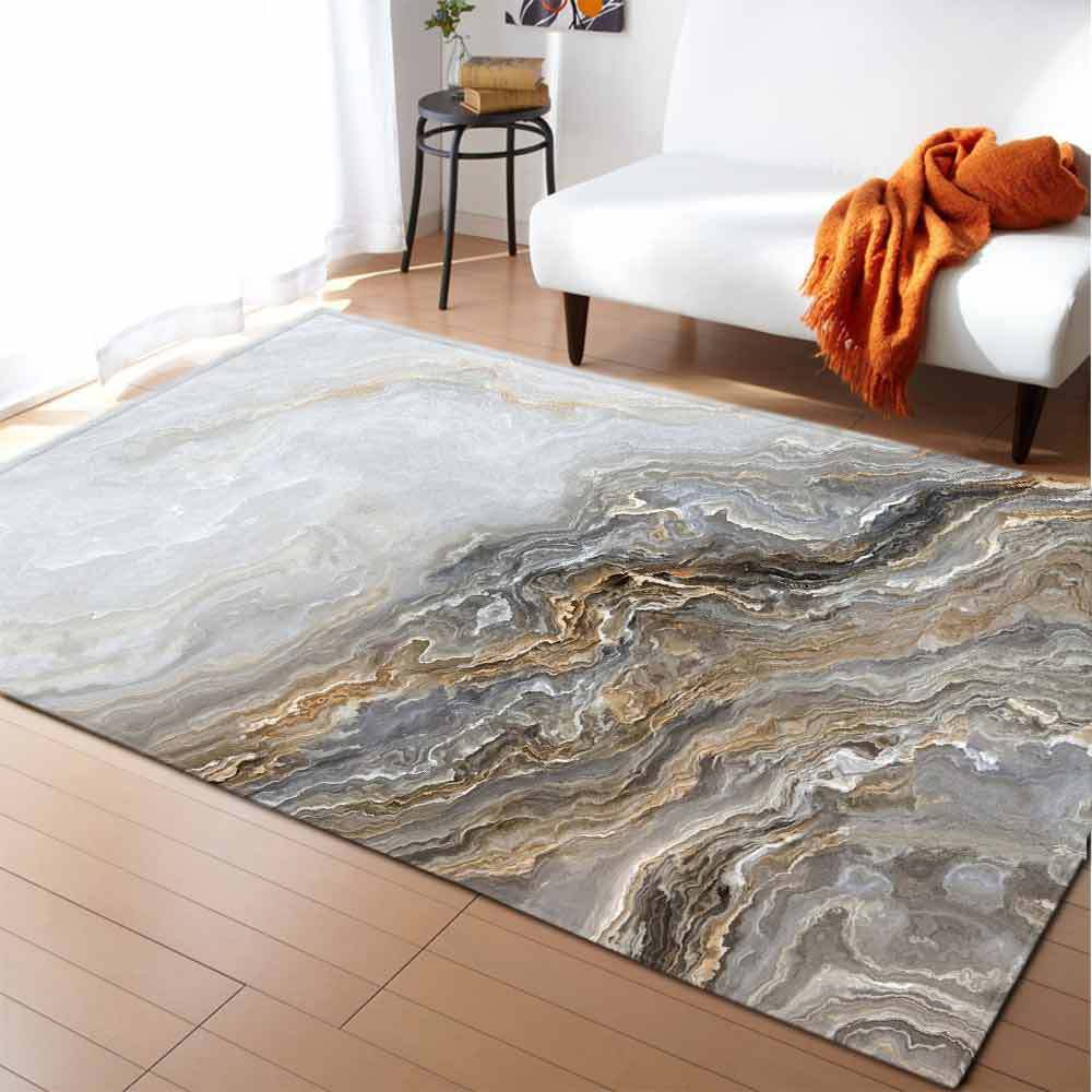 Marble Pattern Carpet Rug – Luxury Living Room & Bedroom Area Rug Home Decor