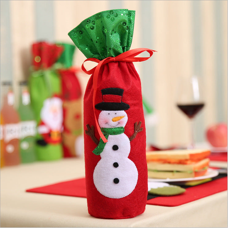 Christmas Wine Bottle Covers for Holiday Cheer