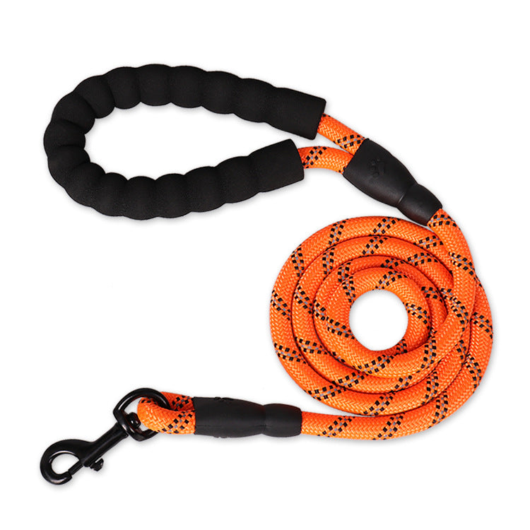 Adjustable Reflective Dog Leash – Durable Nylon Lead for Safe Night Walking