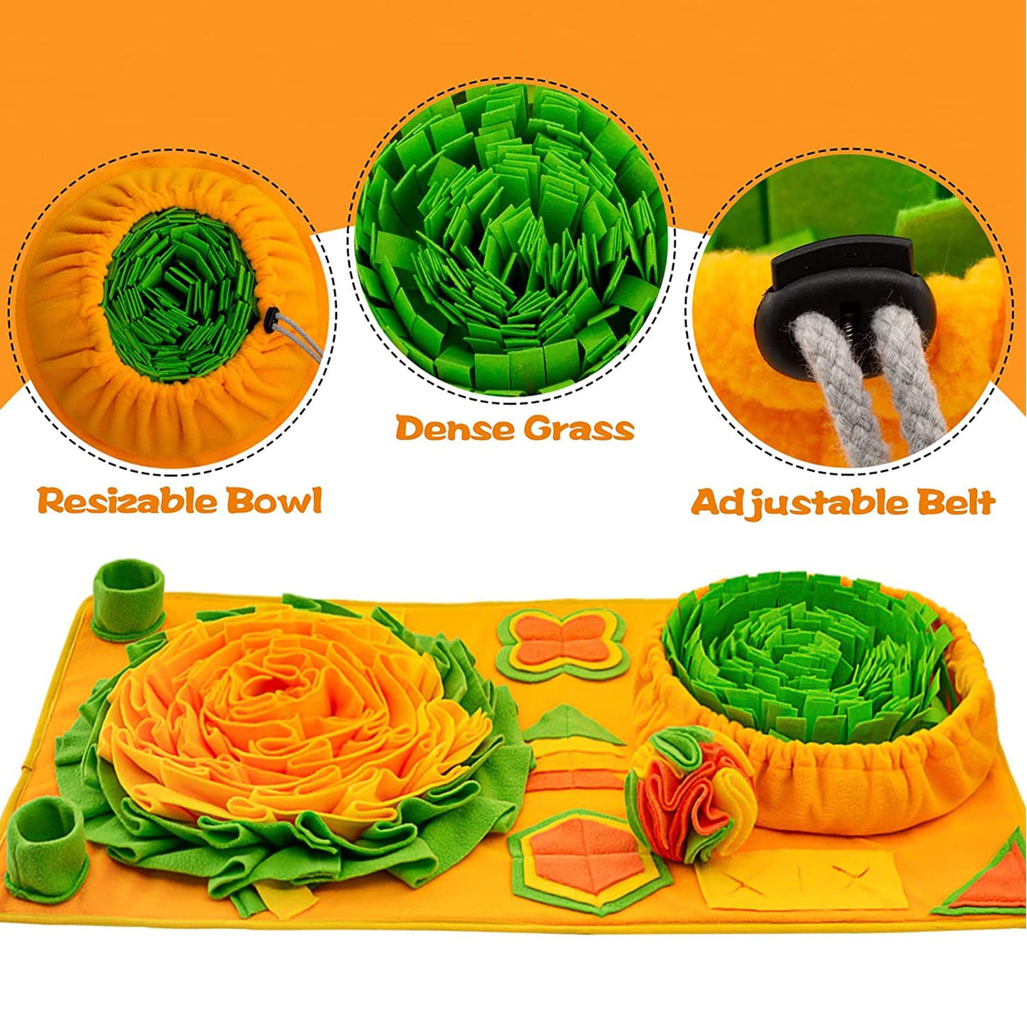 Pet Snuffle Mat Feeding Puzzle – Anti-Boredom Toy for Dogs & Cats