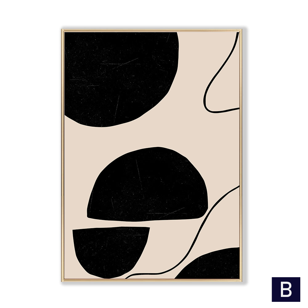 Geometric Canvas Poster – Modern Wall Art for Bedroom & Home Decor