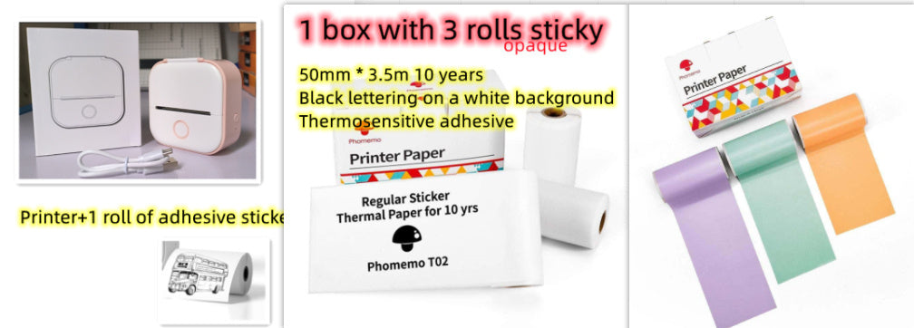 Mini Label & Photo Printer – Easy, Quick, Portable