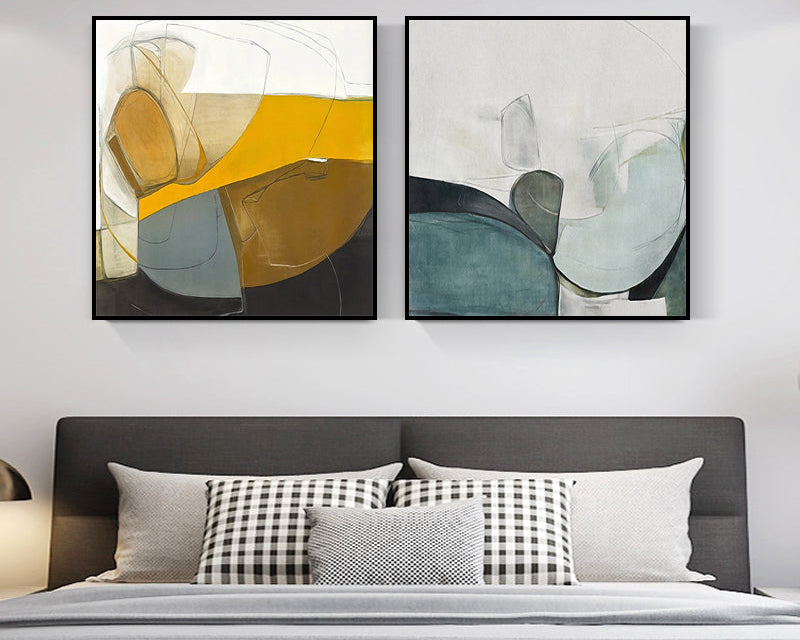 Minimalist Abstract Bedroom Decor - for cozy spaces & aesthetic decoration